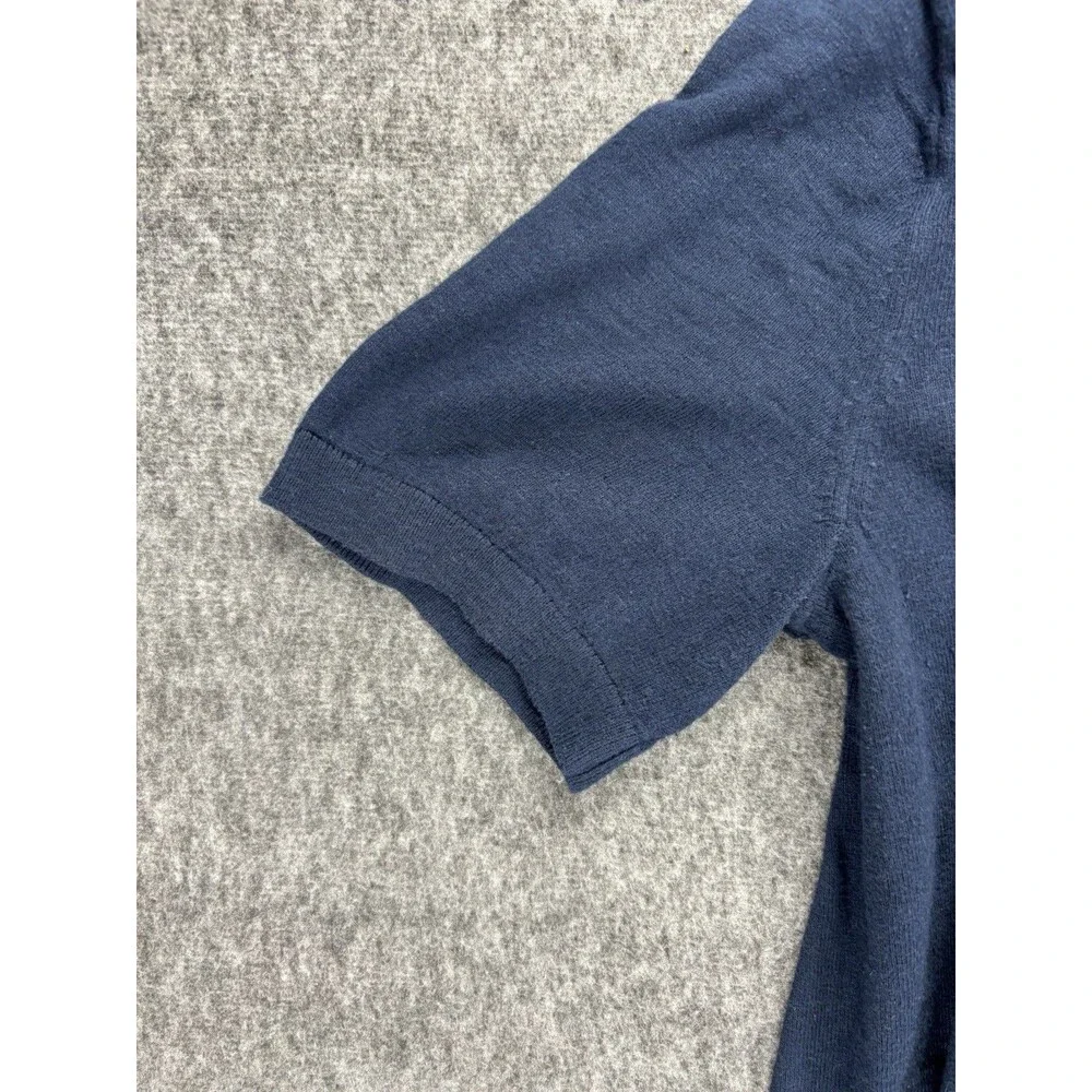Banana Republic Polo Shirt Men’s XL Navy 100% Organic Cotton Short Sleeve Knit